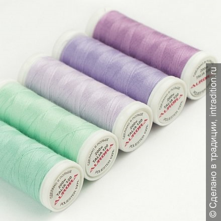 Нитки швейные Talia №120 Aurora, 923 серо-фиолетовые
