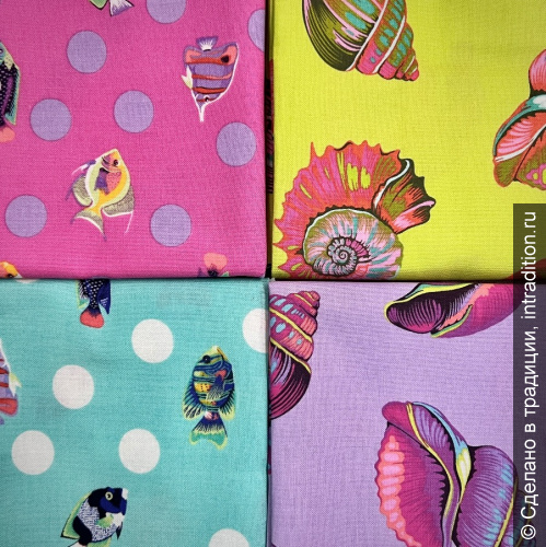 Набор тканей Floral Reef by Tula Pink, для пэчворка