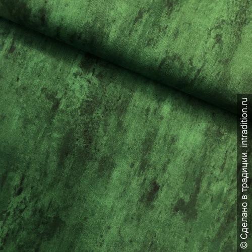 Хлопок зеленый муаровый "винтаж", для пэчворка